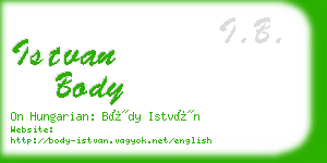 istvan body business card